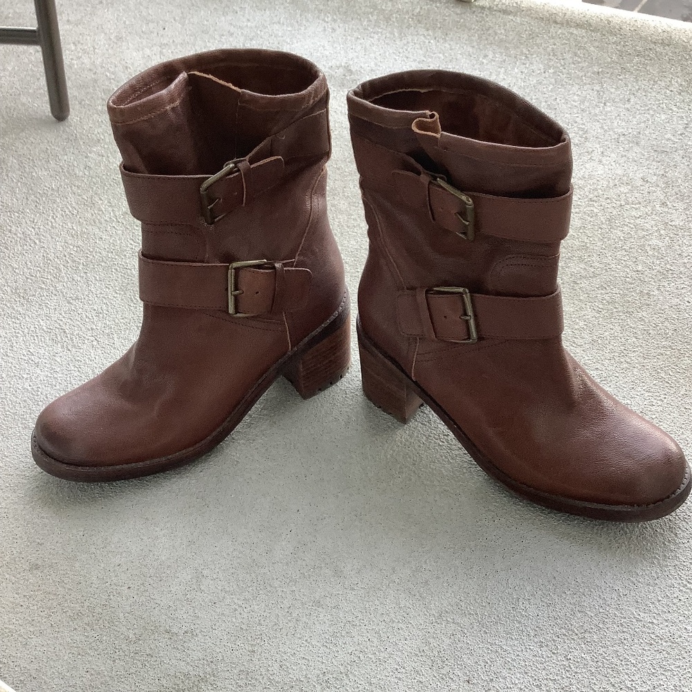 Sam Edelman Chestnut Buckle Ankle Booties